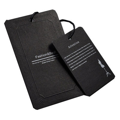 Gestrichenes Papier kundenspezifischer Hang Tag Black White Print der Taschen-Schuh-350gsm