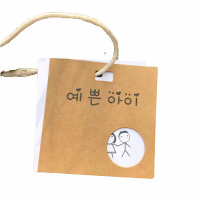 Geschenk-Kraftpapiers Eco freundliche personifizierter Hangtag CMYK 4C Pappe