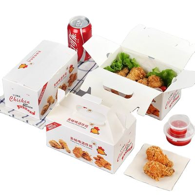 Faltbare Wegwerf-kundenspezifische 400gsm Verpacken- der Lebensmittelkästen Fried Chicken