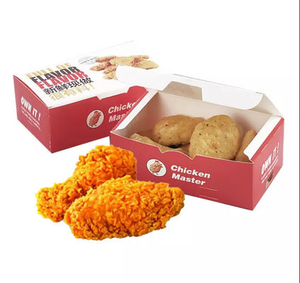 Faltbare Wegwerf-kundenspezifische 400gsm Verpacken- der Lebensmittelkästen Fried Chicken