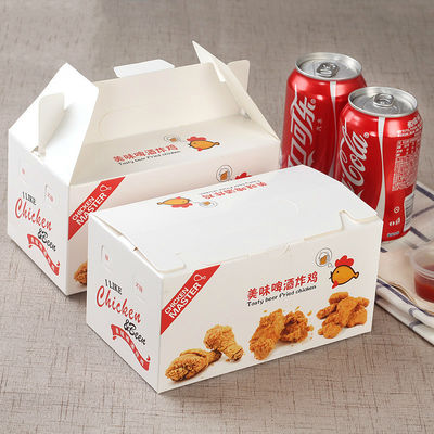 Faltbare Wegwerf-kundenspezifische 400gsm Verpacken- der Lebensmittelkästen Fried Chicken