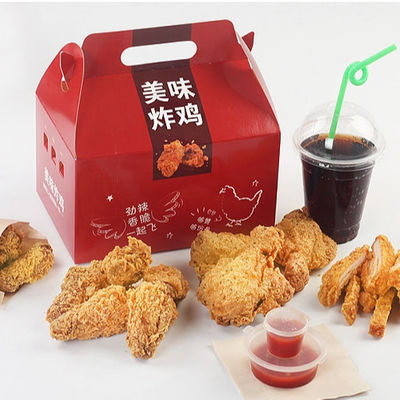 Antiöl BOPP versiegelbarer Fried Chicken Box Varnishing Elfenbein Borad