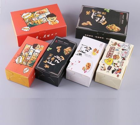 Antiöl BOPP versiegelbarer Fried Chicken Box Varnishing Elfenbein Borad
