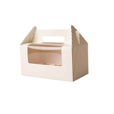 Aufbereitete kundenspezifische Farbe 400gsm FBB Mini Cake Box With Handle