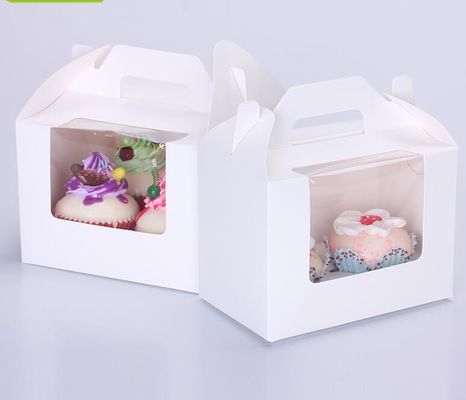 Aufbereitete kundenspezifische Farbe 400gsm FBB Mini Cake Box With Handle