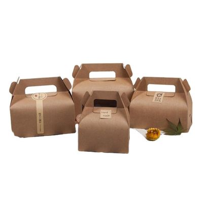 Gewohnheits-Verpacken- der Lebensmittelkästen der Kuchen-Bäckerei-Höhen-8cm mit Griff
