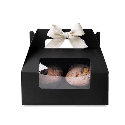 Gewohnheits-Verpacken- der Lebensmittelkästen der Kuchen-Bäckerei-Höhen-8cm mit Griff
