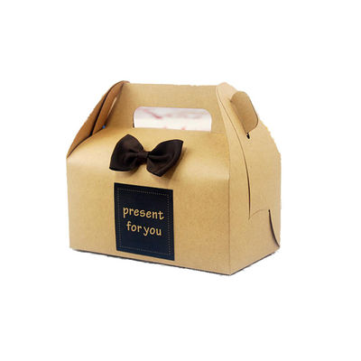 Gewohnheits-Verpacken- der Lebensmittelkästen der Kuchen-Bäckerei-Höhen-8cm mit Griff