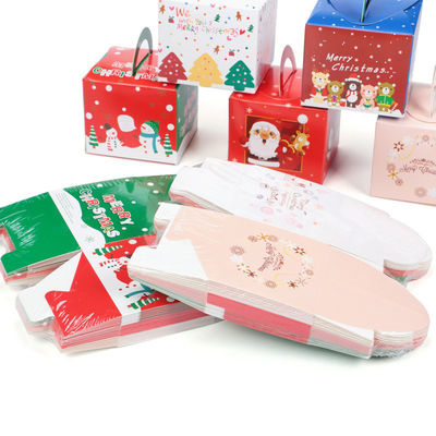 Weihnachtskuchen, der kundenspezifische Verpacken- der Lebensmittelkästen mit Fenster lackiert