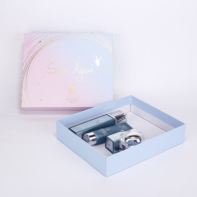 Rosa blaues 300gsm Art Paper Custom Luxury Apparel packt das heiße Stempeln ein