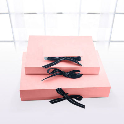 Formte faltbares Verpackenkasten-Buch der rosa steife Luxuspappe1000g
