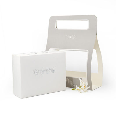 Deckel und niedrige Geschenk-Verpackungs-Kästen des Kraftpapier-150gsm mit Griff-Ärmel