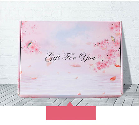 Offset-Flexo, das kundenspezifische Kleidungs-Verpackenkasten-Rosa druckt, runzelte