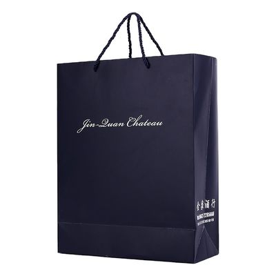 Kundenspezifischer WegwerfLogo Matt Varnish Printable Paper Bags mit Griff