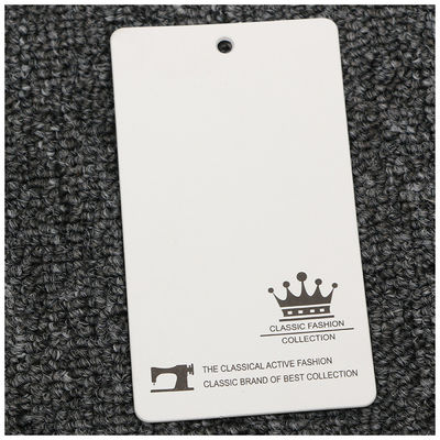 Rechteck prägeartige Pappe Debossed Logo Recycled Hang Tag 300gsm