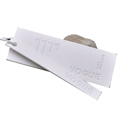 Prägeartiges Marke Eco PVC waschbarer kundenspezifischer Hang Tags For Clothing