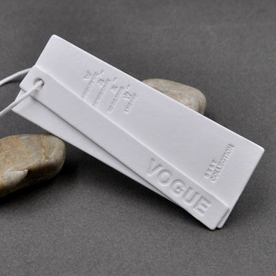Prägeartiges Marke Eco PVC waschbarer kundenspezifischer Hang Tags For Clothing