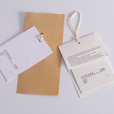 Gewölbte Kleidung schillernder personifizierter PapierHang Tag With String