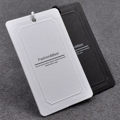 Gestrichenes Papier kundenspezifischer Hang Tag Black White Print der Taschen-Schuh-350gsm