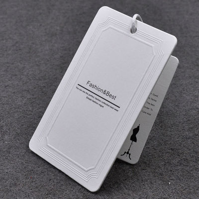 Gestrichenes Papier kundenspezifischer Hang Tag Black White Print der Taschen-Schuh-350gsm