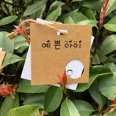 Geschenk-Kraftpapiers Eco freundliche personifizierter Hangtag CMYK 4C Pappe