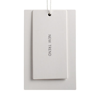 Weißes Duplex- Papier-Matte Varnishing Garment Swing Tags-Kunden-Logo
