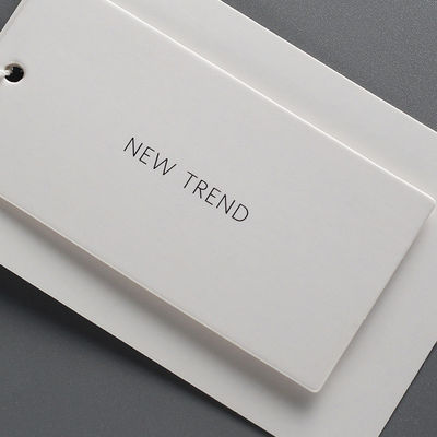 Weißes Duplex- Papier-Matte Varnishing Garment Swing Tags-Kunden-Logo