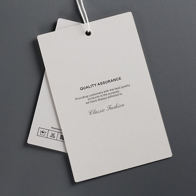 Weißes Duplex- Papier-Matte Varnishing Garment Swing Tags-Kunden-Logo