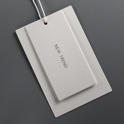 Weißes Duplex- Papier-Matte Varnishing Garment Swing Tags-Kunden-Logo