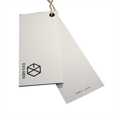 Kraftpapier kundenspezifischer Hang Tags With String Debossed-Logo-350g