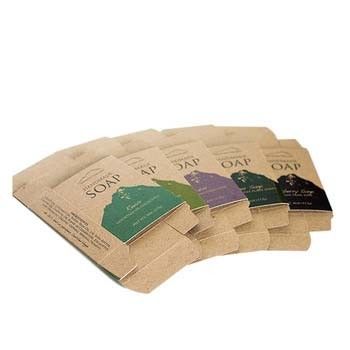 Aufbereitete Seifen-Verpackenkästen der Pappe350gsm, die Drucken prägen