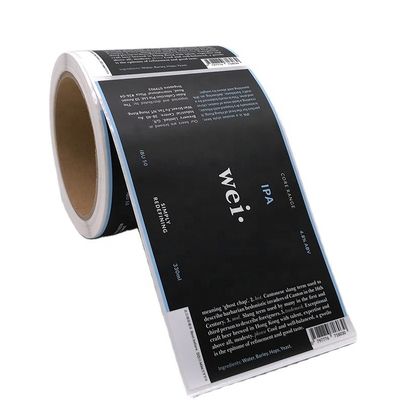 Elfenbein-Papier- klebender Druck-Juice Wine Glass Bottle Label-Aufkleber