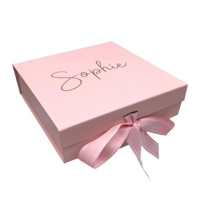 Geschenk-Verpackungs-Kästen CMYK rosa mit Band