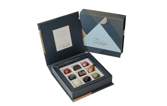 Kästen des Schokoladen-Geschenk-1200g Grey Board Custom Food Packaging