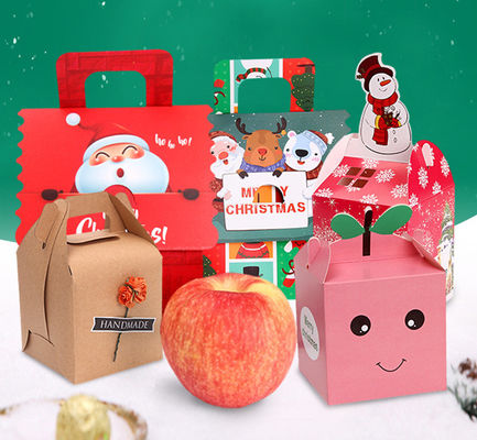 Weihnachtsgeschenk CMYK Eco freundliche Süßigkeits-Verpackenkasten mit Griff