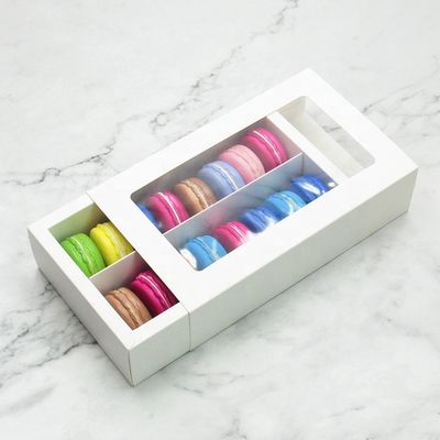 Verpacken- der Lebensmittelkästen Soems Macaron kundenspezifische mit klarem Fenster